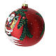 Pallina albero vetro rossa babbo Natale 150mm s3