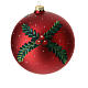 Pallina albero vetro rossa babbo Natale 150mm s5