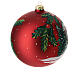 Bola vidro soprado árvore de Natal vermelha Pai Natal 150 mm s8