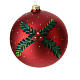 Santa Claus red glass tree ball 150mm s9