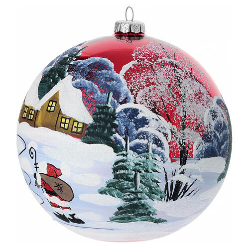 Bola árbol Navidad casas y árboles nevados 150 mm 3