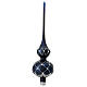 Blue Christmas tree topper with silver decorations 35cm s2