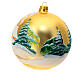 Palla di Natale oro neve alberi vetro 150mm s4