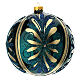 Bola Navidad árbol azul oro purpurina vidrio 150 mm s1