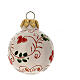 Christmas ball with red berries, decorated Deruta terracotta, 50 mm s1