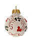 Christmas ball with red berries, decorated Deruta terracotta, 50 mm s2