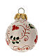 Holly Christmas ball decorated Deruta terracotta 50mm s1