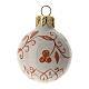 Bola para árvore de Natal decoração floral terracota Deruta cor creme 45 mm s1