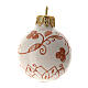 Bola para árvore de Natal decoração floral terracota Deruta cor creme 45 mm s2