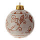 Bola para árvore de Natal decoração floral terracota Deruta cor creme 60 mm s2