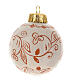 Christmas ball with floral pattern, Deruta terracotta, 80 mm s2