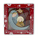 Dekoracja na choinkę okrągła, scena narodzin Jezusa, żywica, 7 cm s2