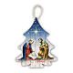 Nativity Christmas decoration stylized pine h.13cm s1
