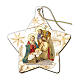 Star-shaped Christmas ornament with Nativity and angel, 3x3 in s1