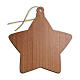 Decoración madera estrella Natividad 8 cm s2