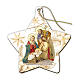 Nativity star wood decoration 8 cm s1
