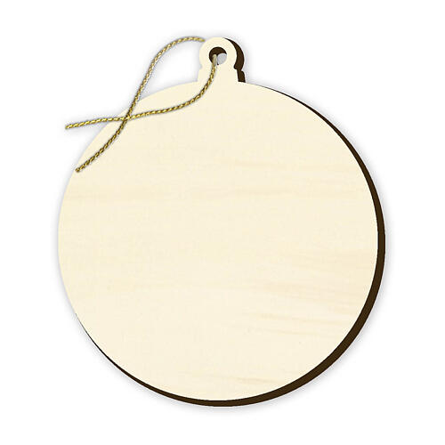 Round Christmas ornament with Christmas ball, 2.5 in 2