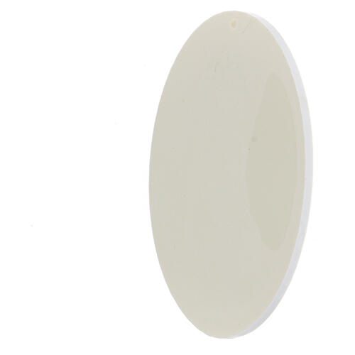 Oval weiße Dekoration Krippe, 10x10 cm 2