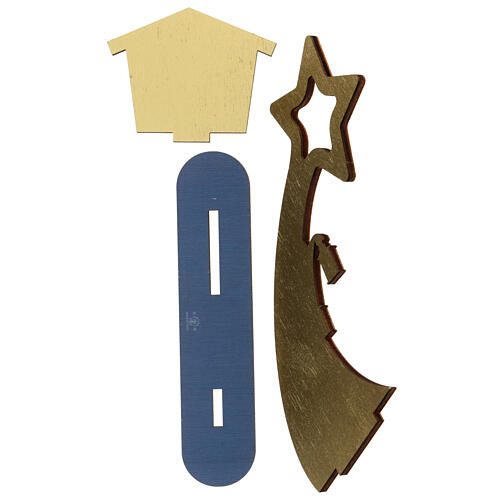 Dekoracja, gwiazdka Bożonarodzeniowa, 20x15 cm 3