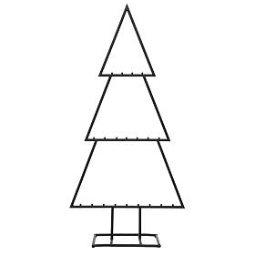 Árvore de Natal silhueta metal preto 80x40x10 cm