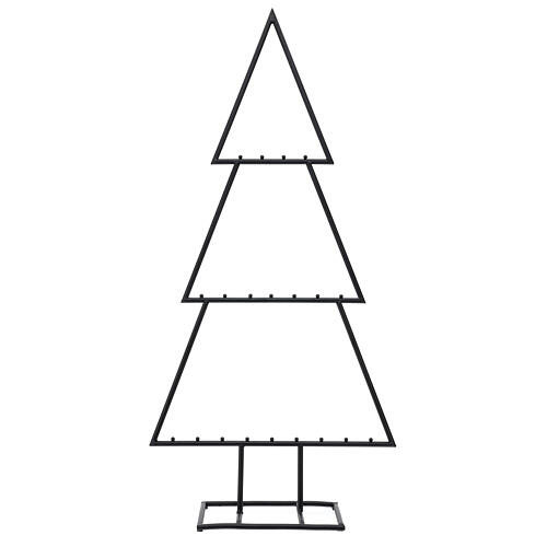 Black metal Christmas tree hanging ball 80x40x10 cm 1