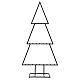 Black metal Christmas tree hanging ball 80x40x10 cm s1