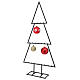 Black metal Christmas tree hanging ball 80x40x10 cm s2