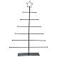 Black metal Christmas tree with star 28x20x3 in s1