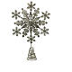 Metal snowflake tree topper 30 cm s1