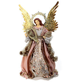 Engel mit Harfenflügeln Kleid rose gold, 45 cm