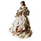 Angel with guitare, gold and pink clothes, Christmas tree topper, h 30 cm s2