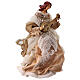 Angel with guitare, gold and pink clothes, Christmas tree topper, h 30 cm s3