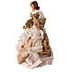 Ange avec guitare robe rose or cimier pour sapin h 30 cm s4