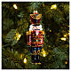 Nutcracker, blown glass Christmas ornament, 6 in s2