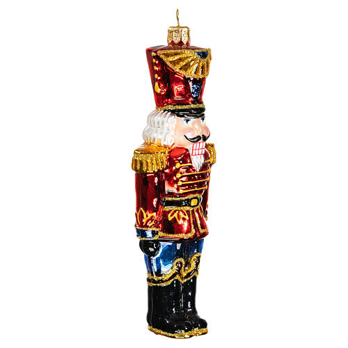 Nutcracker Christmas tree ornament blown glass 15 cm 4