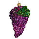 Red grapes, blown glass Christmas ornament, 4 in s1