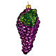 Red grapes, blown glass Christmas ornament, 4 in s3