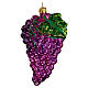 Uva rossa addobbo Albero di Natale vetro soffiato 10 cm s1