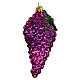 Uva rossa addobbo Albero di Natale vetro soffiato 10 cm s4