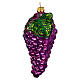 Red grapes Christmas tree ornament in blown glass 10 cm s3