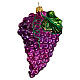 Red grapes Christmas tree ornament in blown glass 10 cm s5