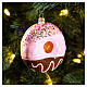 Donut, blown glass Christmas ornament, 4 in s2