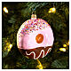 Blown glass donut Christmas tree ornament 10 cm s2