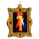 Jesus Trust in You, blown glass Christmas ornament, 4 in s1