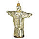 Statua Cristo Redentore Rio 12 cm vetro soffiato addobbi Albero di Natale s3