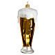 Glass of beer, blown glass Christmas ornament, 6 in s1