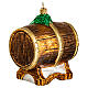 Wine cask, blown glass Christmas ornament, 4 in s5