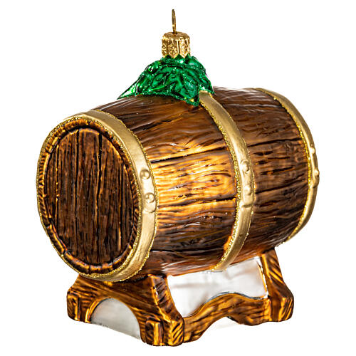 Botte di vino vetro soffiato addobbo 10 cm Albero di Natale 5
