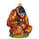 Orangutan, blown glass Christmas ornament, 4 in s4