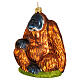 Orangutan blown glass Christmas tree ornament 10 cm s3